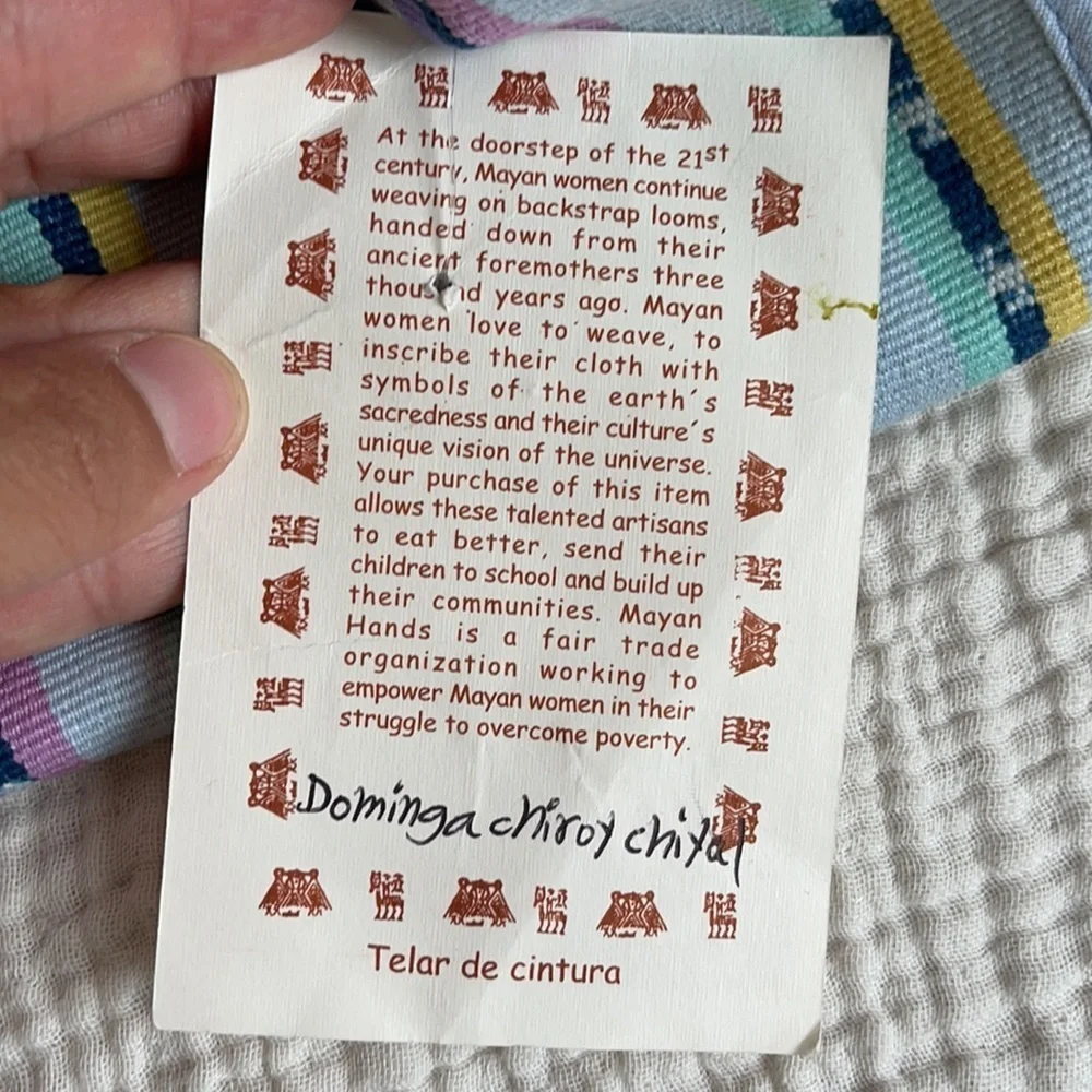 Mayan Hands‎ woven baby bib NWT from Guatemala